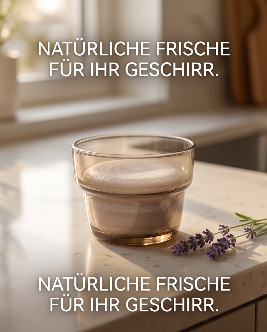 Handmade - feste Spülseife im Glas mit Lavendelduft - handgesiedet