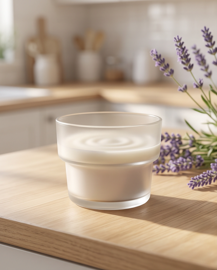 Handmade - feste Spülseife im Glas mit Lavendelduft - handgesiedet