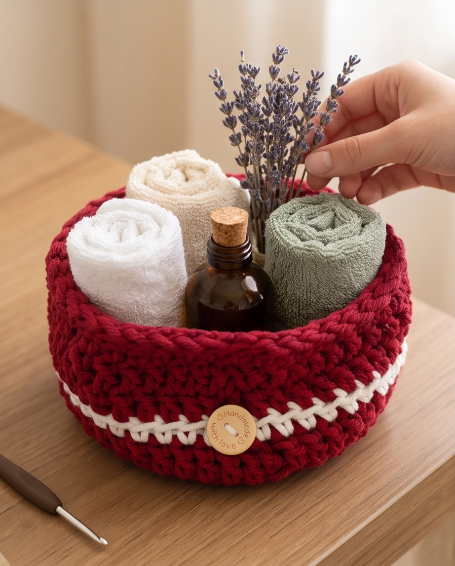Handmade | Häkelkörbchen "Ruby" zur Aufbewahrung