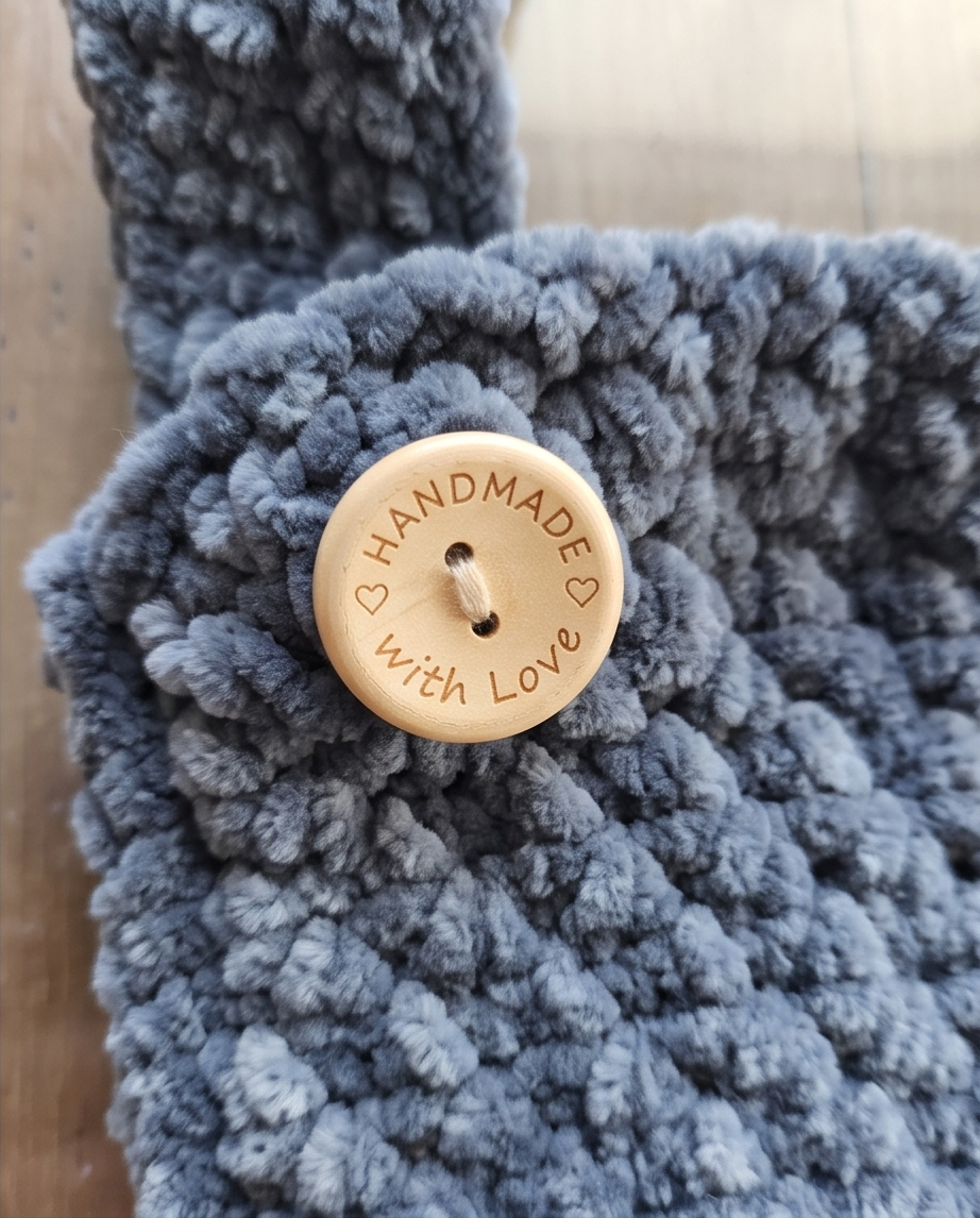 Handmade | Chenille Umhängetasche „Cloudy“ – Cozy-Look Handgemachte