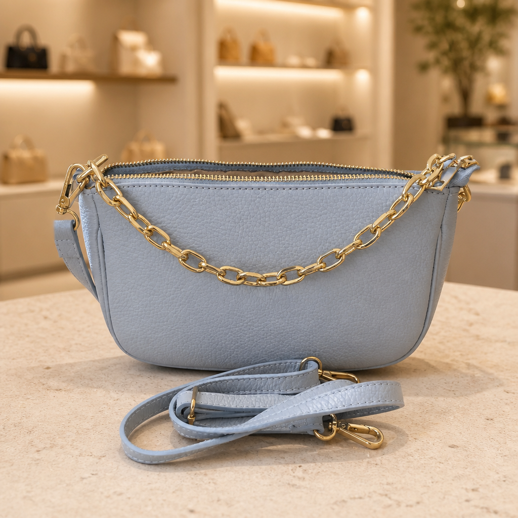 2nd Hand | hellblaue Handtasche "Milano" - neu und unbenutzt