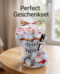 Geschenk-Set | Porzellantasse mit Löffel & Süßigkeiten