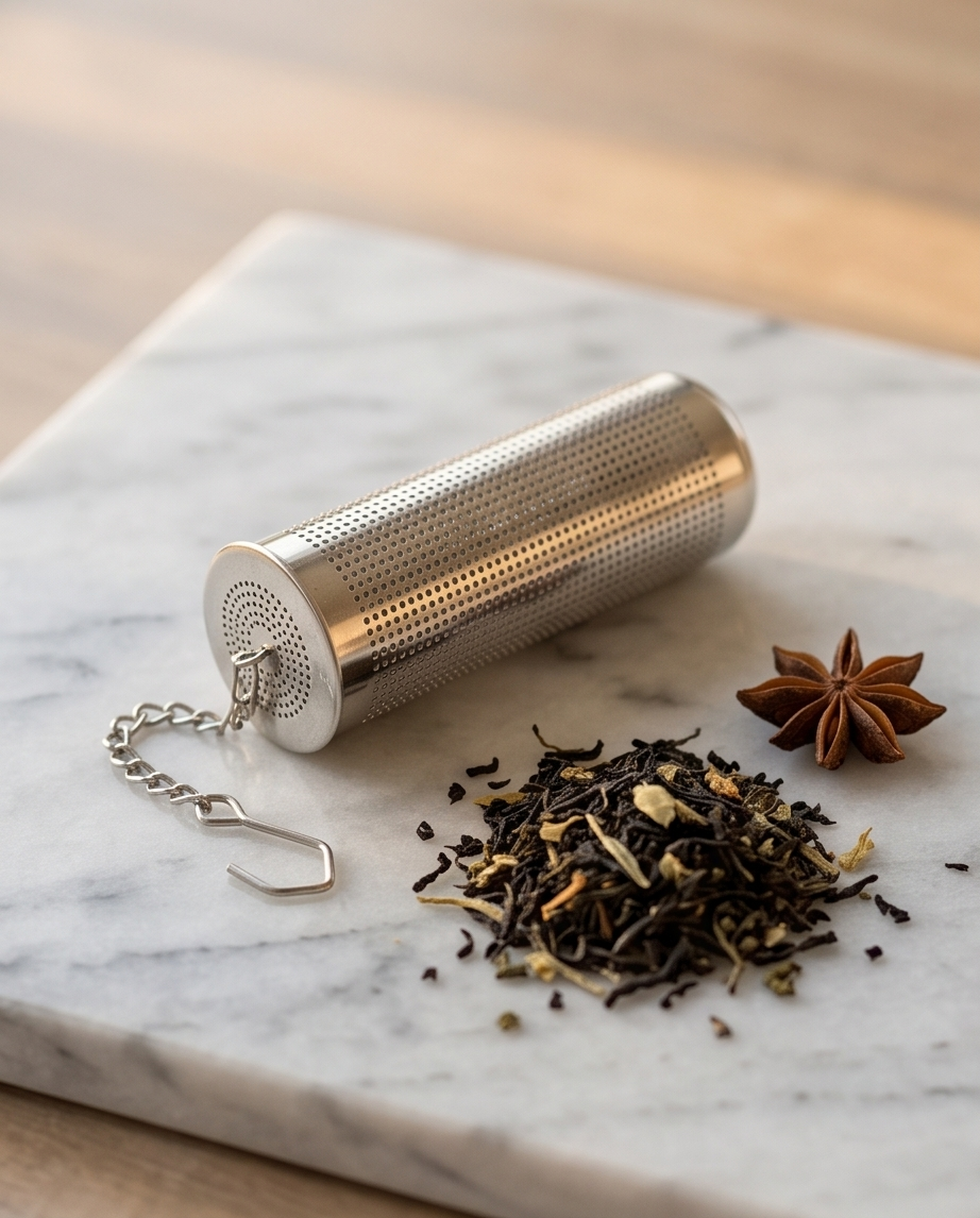 Tee- und Gewürzsieb aus Edelstahl – Das kompakte Multitalent für Küche & Tasse