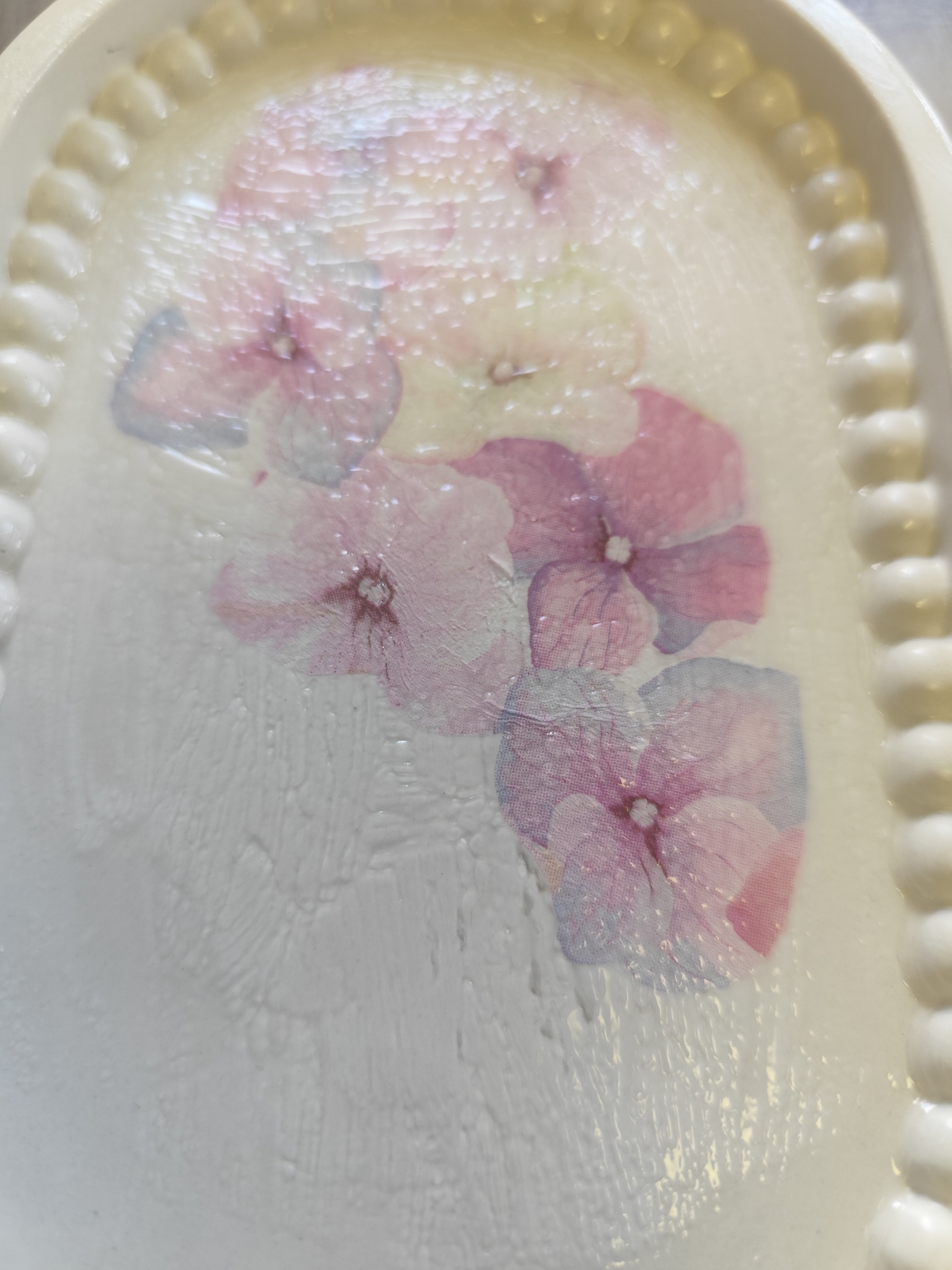 Handmade - ovaler Teller | Platte | Ablage aus Gips