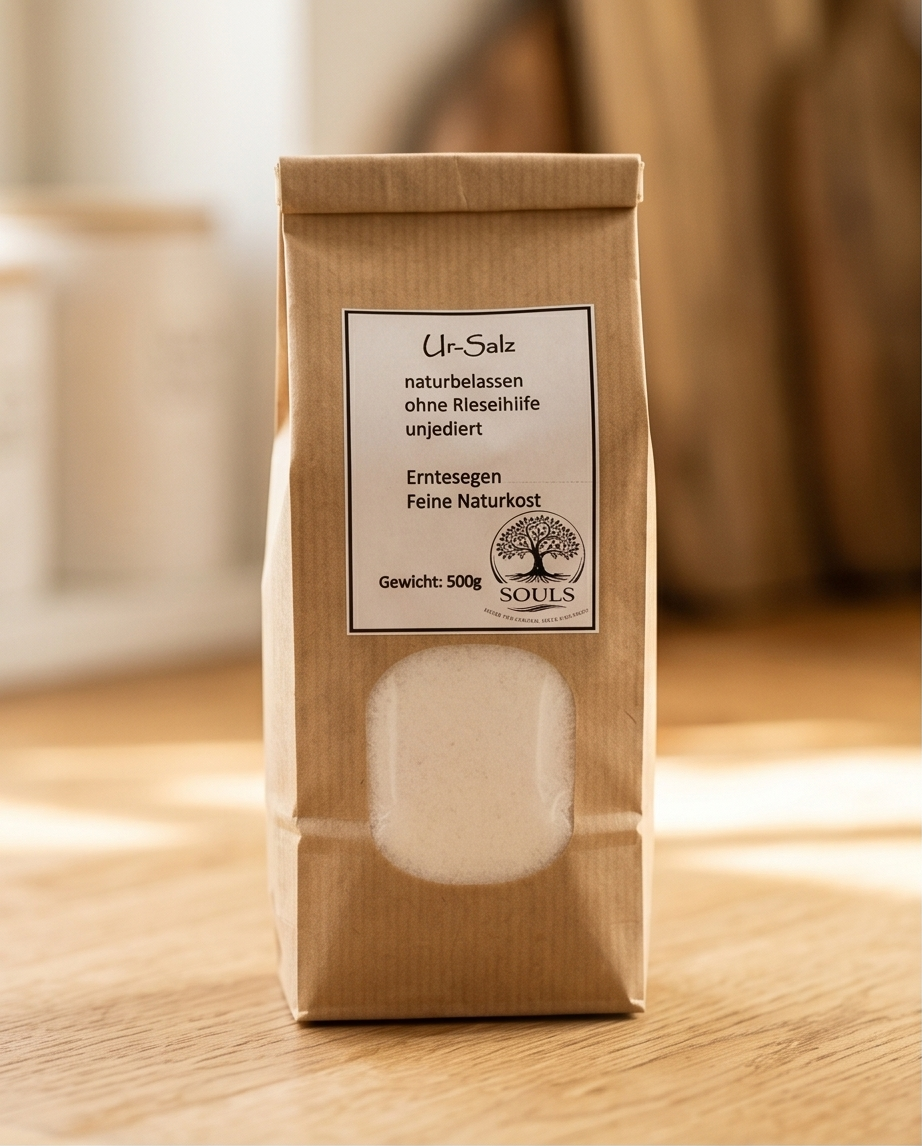 Ur-Salz Naturbelassen – Unjodiertes Steinsalz, 500g