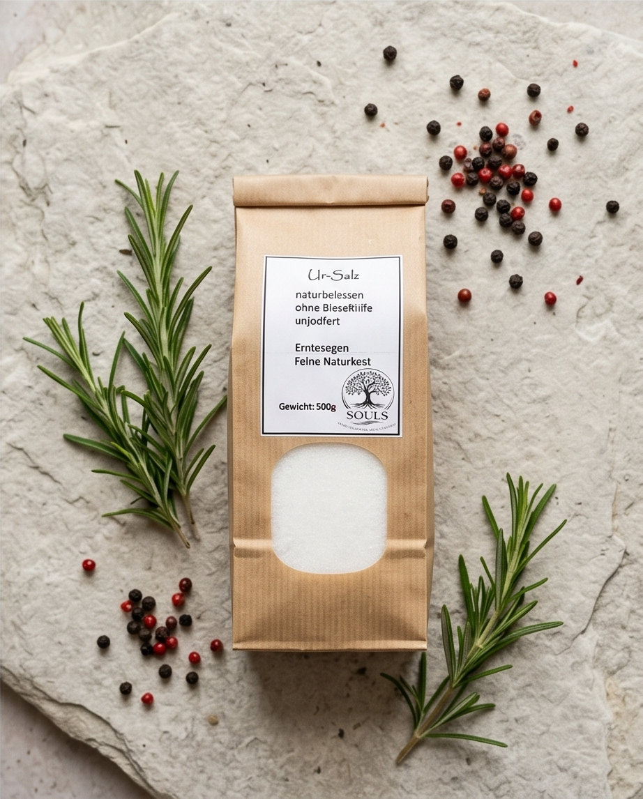 Ur-Salz Naturbelassen – Unjodiertes Steinsalz, 500g