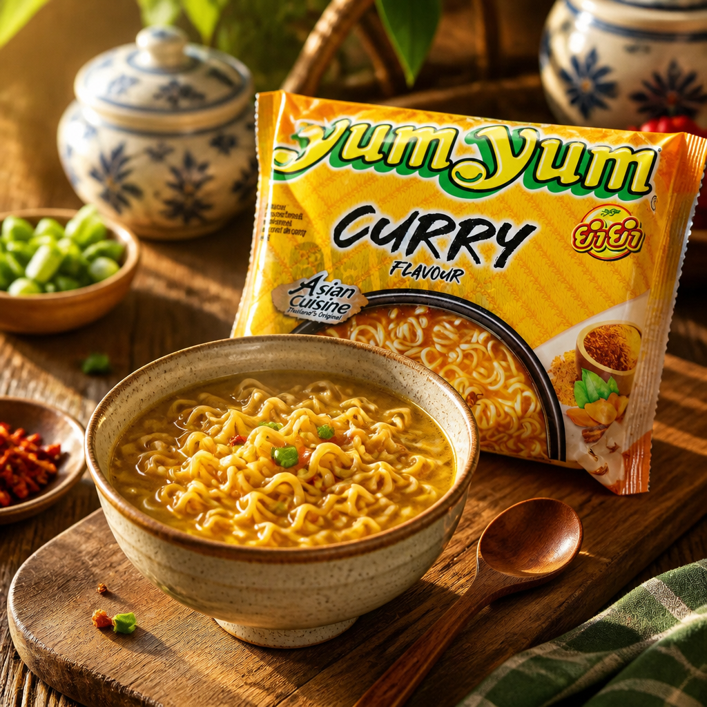 YumYum Curry Flavour - Instant Nudeln der thailändischen Küche